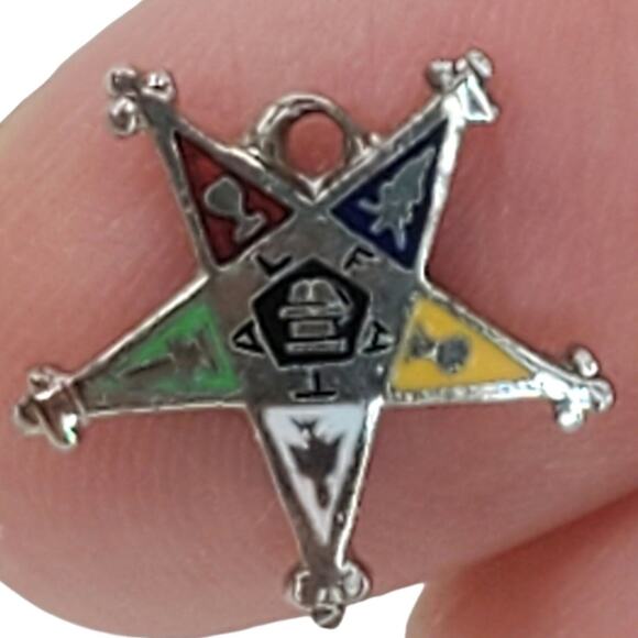 Vtg Order of The Eastern Star Tiny Pendent Women Secret Society - Picture 2 of 5
